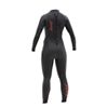 Back view black wetsuit with red accents